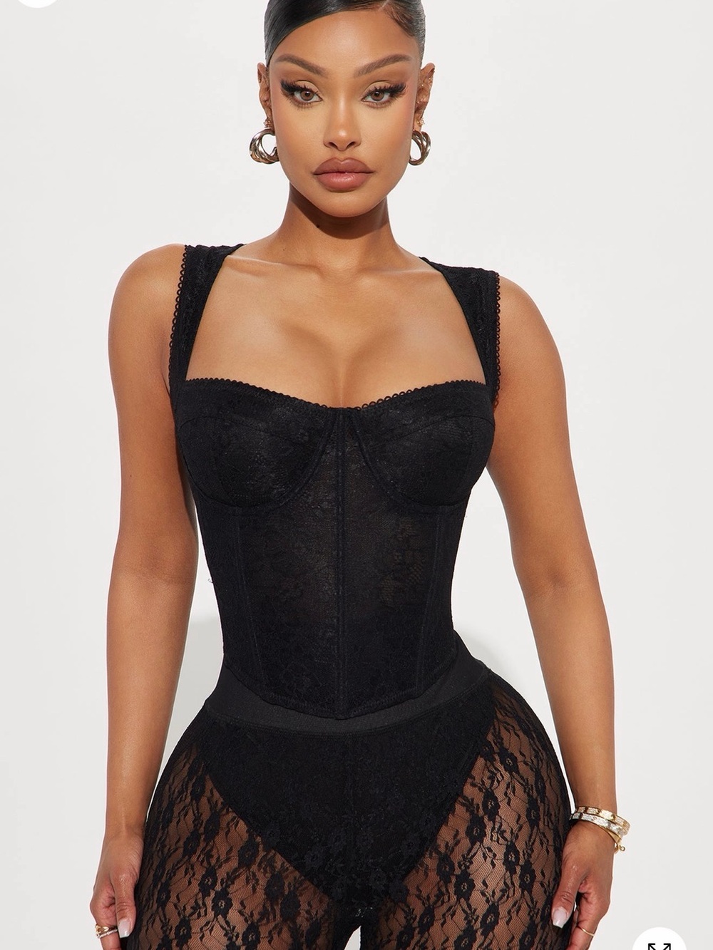 Black Lace Bustier